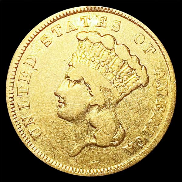 1887 $3 Gold Piece NICELY CIRCULATED