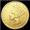 Image 1 : 1887 $3 Gold Piece NICELY CIRCULATED