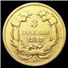Image 2 : 1887 $3 Gold Piece NICELY CIRCULATED