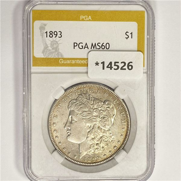 1893 Morgan Silver Dollar PGA MS60