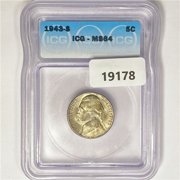 1943-S Jefferson Nickel ICG M64