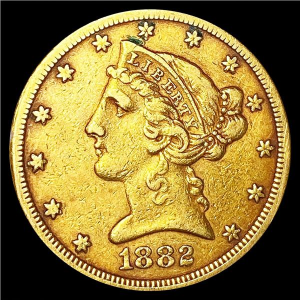 1882 $2.50 Gold Quarter Eagle LIGHTLY CIRCULATED