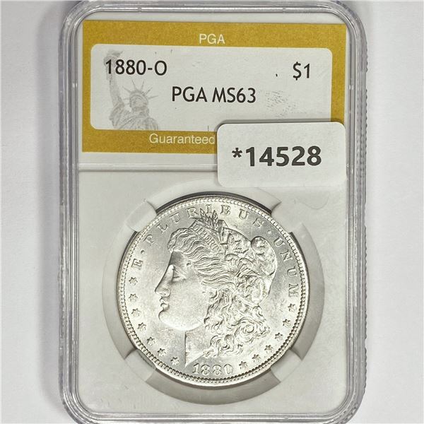1880-O Morgan Silver Dollar PGA MS63