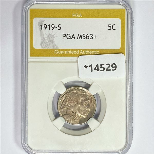 1919-S Buffalo Nickel PGA MS63+