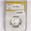 Image 1 : 1932-D Washington Silver Quarter PGA MS62