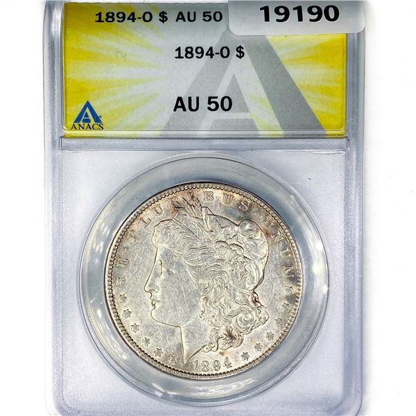 1894-O Morgan Silver Dollar ANACS AU50