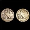 Image 2 : (2) 1917-D Walking Half Dollars NICELY CIRCULATED