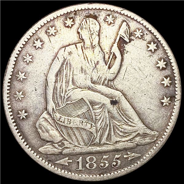 1855-O Arws Seated Liberty Half Dollar NICE CIRC