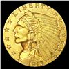 Image 1 : 1913 $2.50 Gold Quarter Eagle CLOSELY UNC