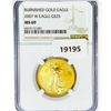 Image 1 : 2007-W $25 1/2oz Burnished Gold Eagle NGC MS69