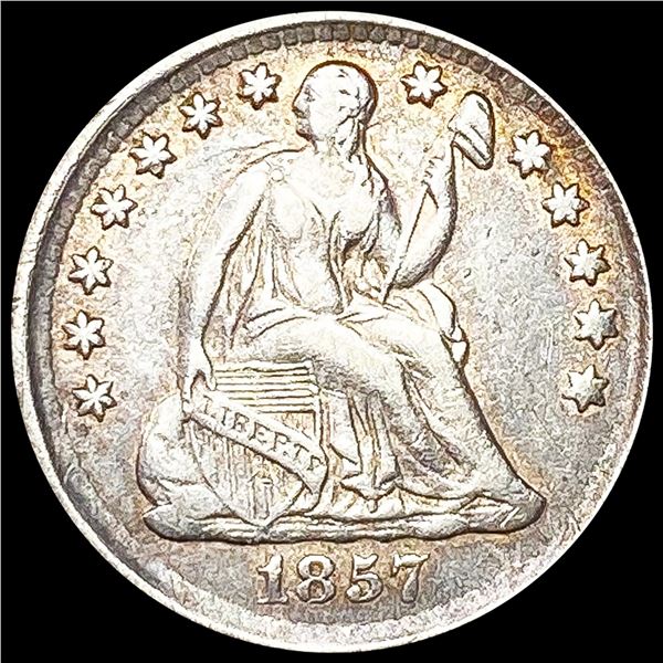1857 Seated Liberty Half Dime LIGHTLY CIRCULATED