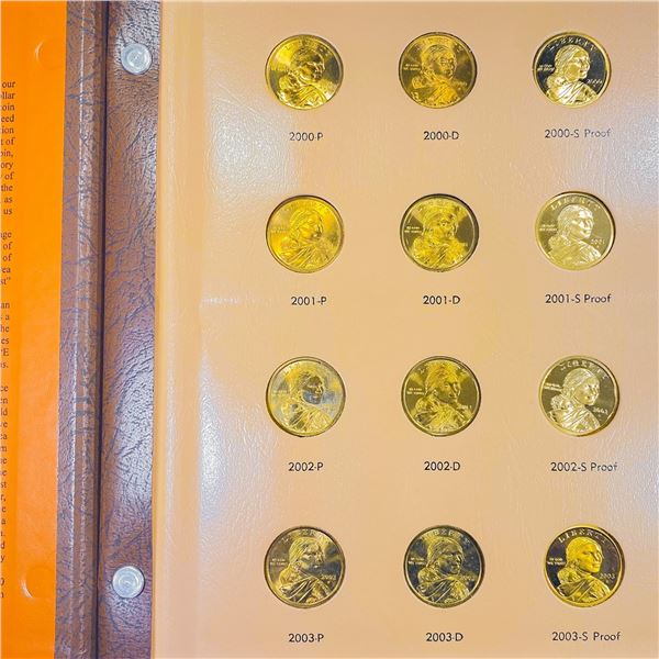 2000-2008 Sacagawea Gold Dollar Book (19 Coins)