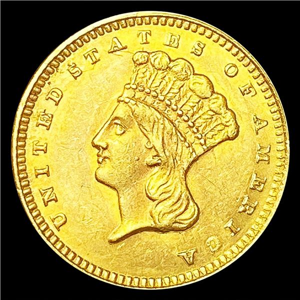1873 Open 3 Rare Gold Dollar UNCIRCULATED