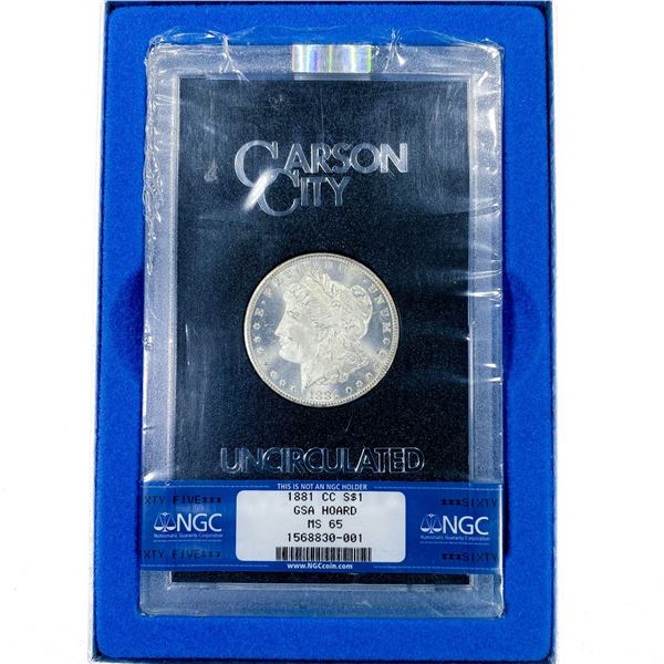 1881-CC Morgan Silver Dollar NGC MS65 GSA