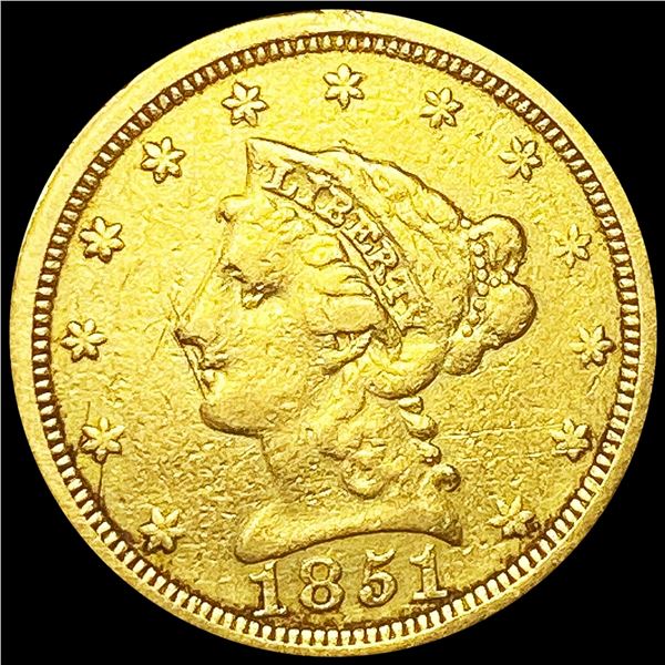 1851-O $2.50 Gold Quarter Eagle NICELY CIRCULATED