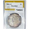 Image 1 : 1885-CC Morgan Silver Dollar PGA MS64
