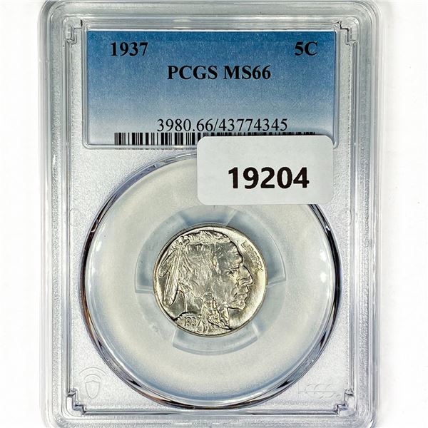 1937 Buffalo Nickel PCGS MS66