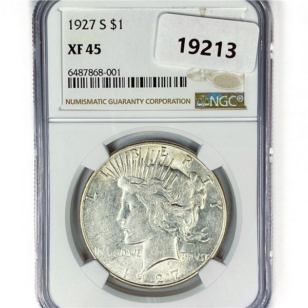 1927-S Silver Peace Dollar NGC XF45