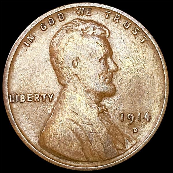 1914-D Wheat Cent LIGHTLY CIRCULATED