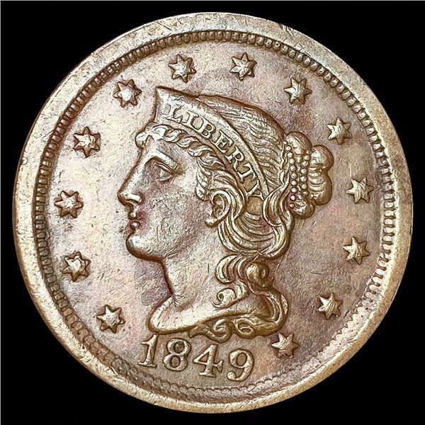 1849 Large Cent NEARLY UNCIRCULATED