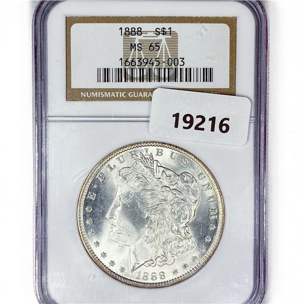 1888 Morgan Silver Dollar NGC MS65