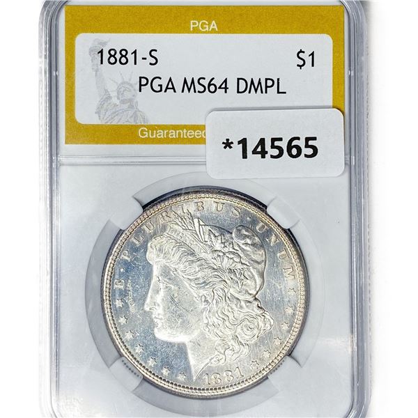 1881-S Morgan Silver Dollar PGA MS64 DMPL