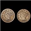 Image 1 : (2) Large Cents (1847, 1854) NICELY CIRCULATED