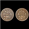 Image 2 : (2) Large Cents (1847, 1854) NICELY CIRCULATED