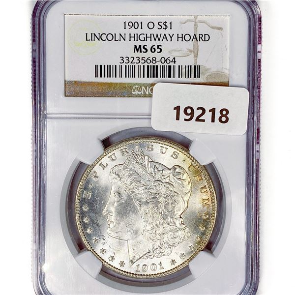 1901-O Morgan Silver Dollar NGC MS65 Lincoln HW