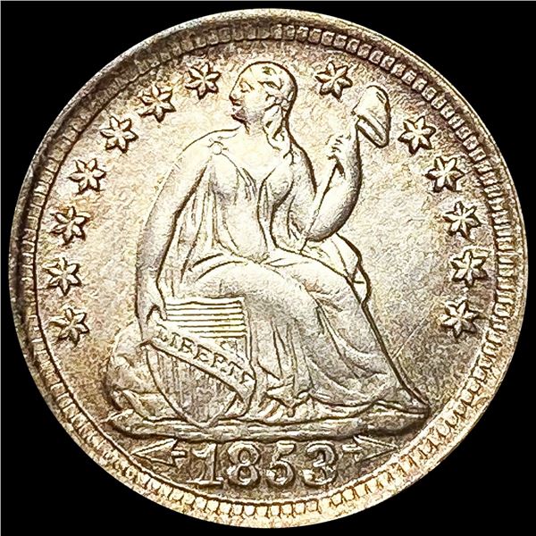 1853 Arrows Seated Liberty Half Dime UNCIRCULATED