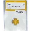Image 1 : 1880 Rare Gold Dollar PGA MS68 PL