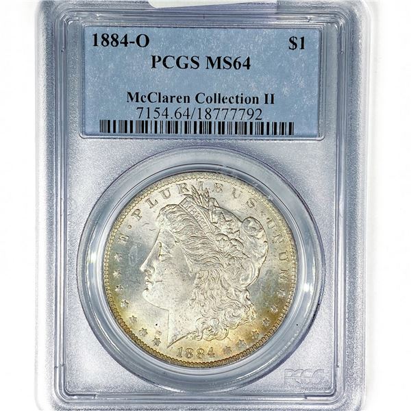 1884-O Morgan Silver Dollar PCGS MS64 McCLaren