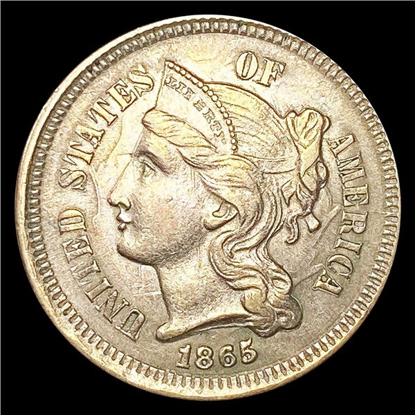 1865 Nickel Three Cent CLOSELY UNCIRCULATED