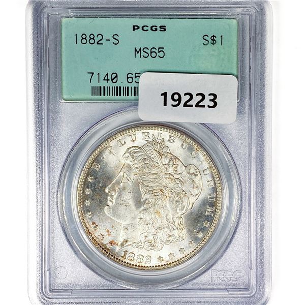 1882-S Morgan Silver Dollar PCGS MS65