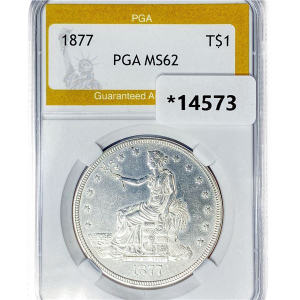 1877 Silver Trade Dollar PGA MS62