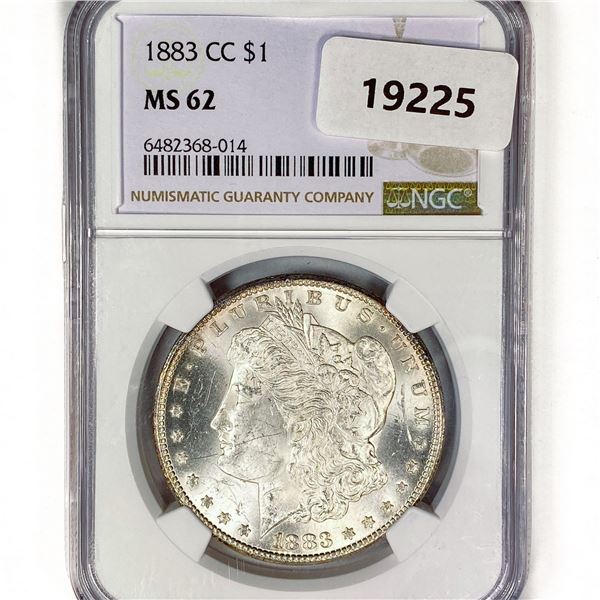 1883-CC Morgan Silver Dollar NGC MS62