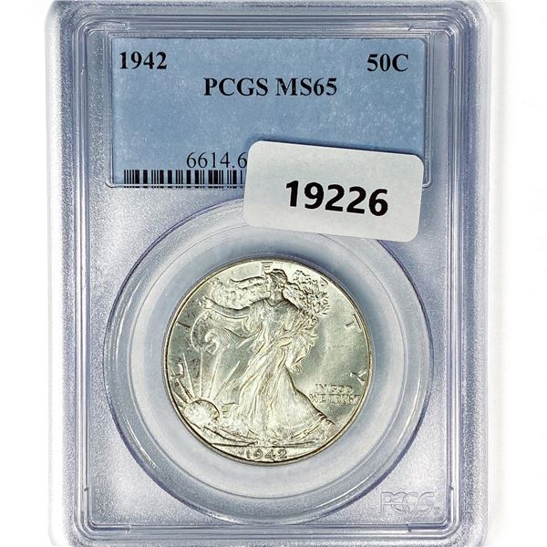 1942 Walking Liberty Half Dollar PCGS MS65