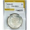 Image 1 : 1878 8TF Morgan Silver Dollar PGA MS63+