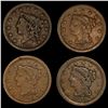 Image 1 : (4) Large Cents (1838, 1848, 1850, 1852) NICELY C