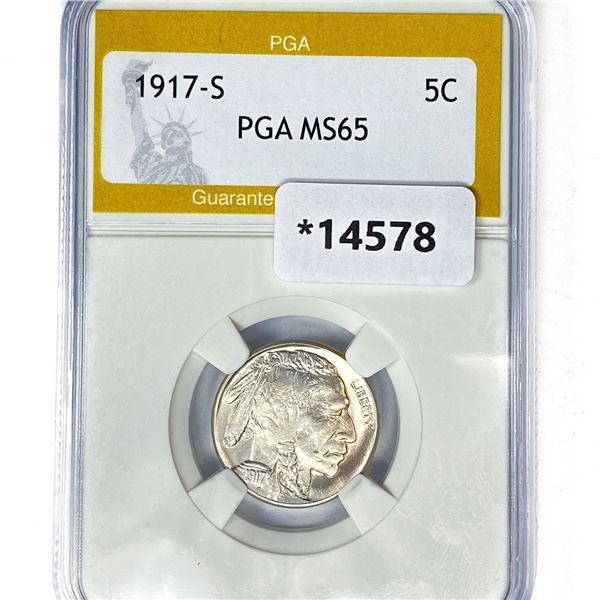 1917-S Buffalo Nickel PGA MS65
