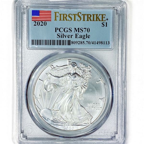2020 American Silver Eagle PCGS MS70