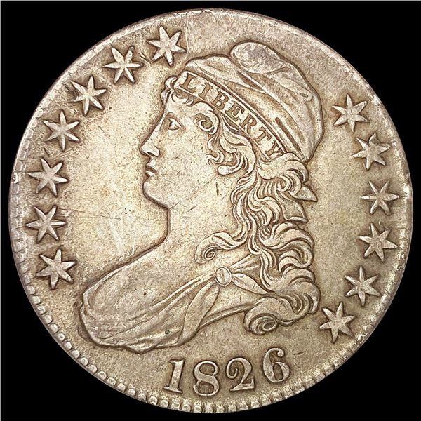 1826 Capped Bust Half Dollar LIGHTLY CIRCULATED