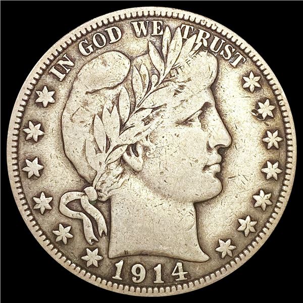 1914-S Barber Half Dollar NICELY CIRCULATED