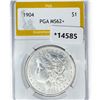 Image 1 : 1904 Morgan Silver Dollar PGA MS62+