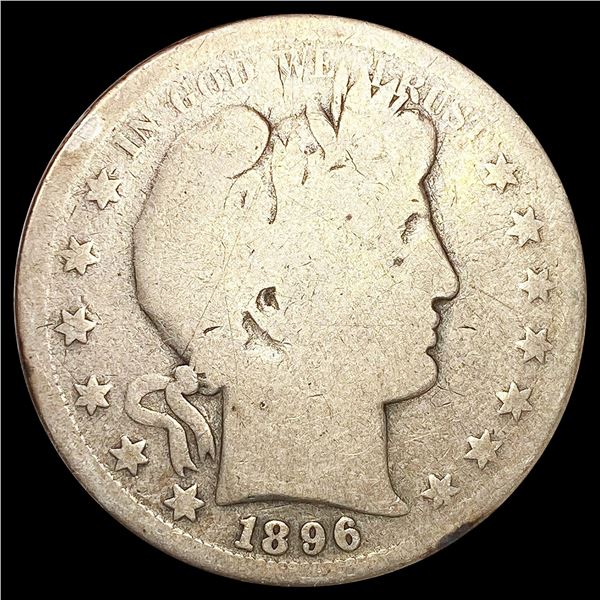 1896-S Barber Half Dollar NICELY CIRCULATED