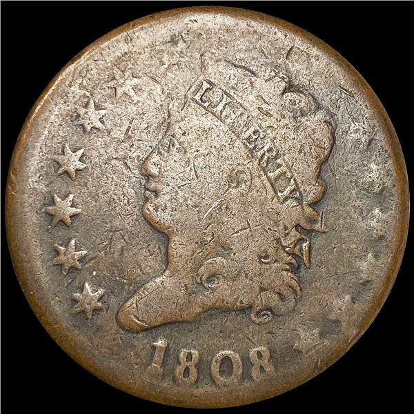 1808 Large Cent NICELY CIRCULATED