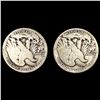 Image 2 : (2) 1916-D Walking Half Dollars NICELY CIRCULATED