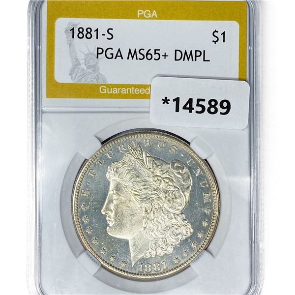 1881-S Morgan Silver Dollar PGA MS65+ DMPL