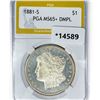 Image 1 : 1881-S Morgan Silver Dollar PGA MS65+ DMPL