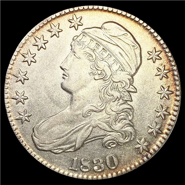 1830 Capped Bust Half Dollar NEARLY UNCIRCULATED